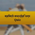 ক্রিকেট কমেন্ট্রি তথ্য Quiz