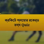 ক্রিকেট প্লেয়ার রেকর্ড তথ্য Quiz