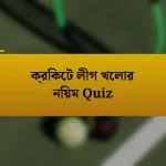 ক্রিকেট লীগ খেলার নিয়ম Quiz