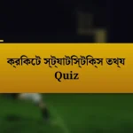 ক্রিকেট স্ট্যাটিস্টিক্স তথ্য Quiz