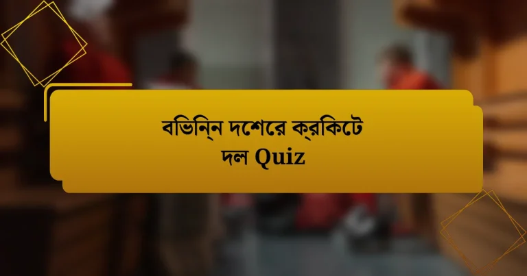 বিভিন্ন দেশের ক্রিকেট দল Quiz